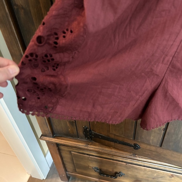 American Eagle Outfitters Burgundy Lace Romper - Picture 3 of 6
